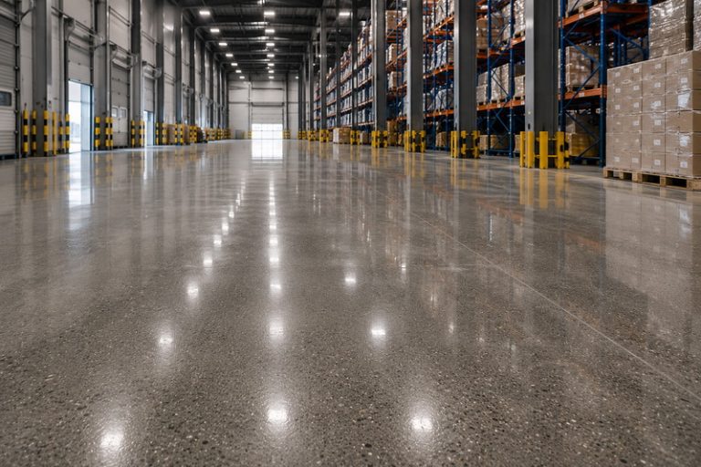 Depo ve lojistik merkezlerinde beton silim uygulaması; dayanıklılığı artırır, tozumayı azaltır, iş güvenliğini destekler ve bakım maliyetlerini düşürür.