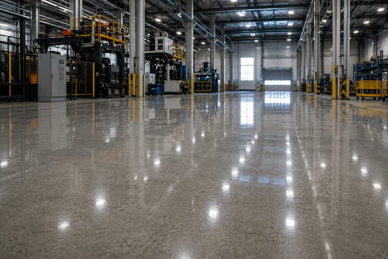 Fabrika zeminlerinde beton silim; dayanıklılığı artırır, tozumayı azaltır, bakım maliyetlerini düşürür ve yoğun trafiğe karşı uzun ömür sağlar.